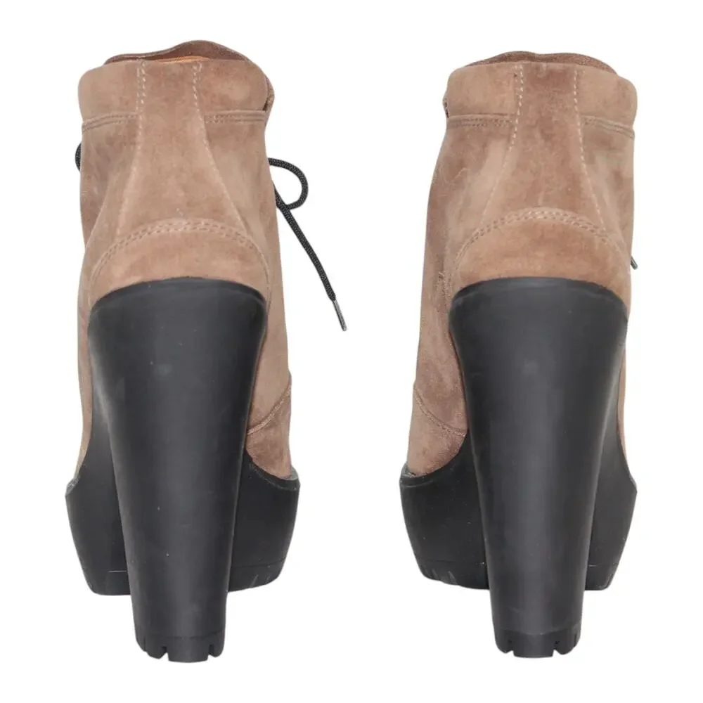 POLO Ralph Lauren Helene‎ Suede Platform Ankle Booties 39 B US 9